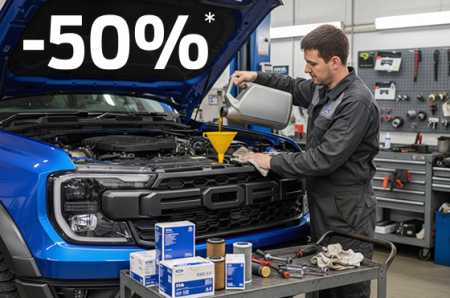 -50% на заміну оливи та фільтрів для вашого Ford!